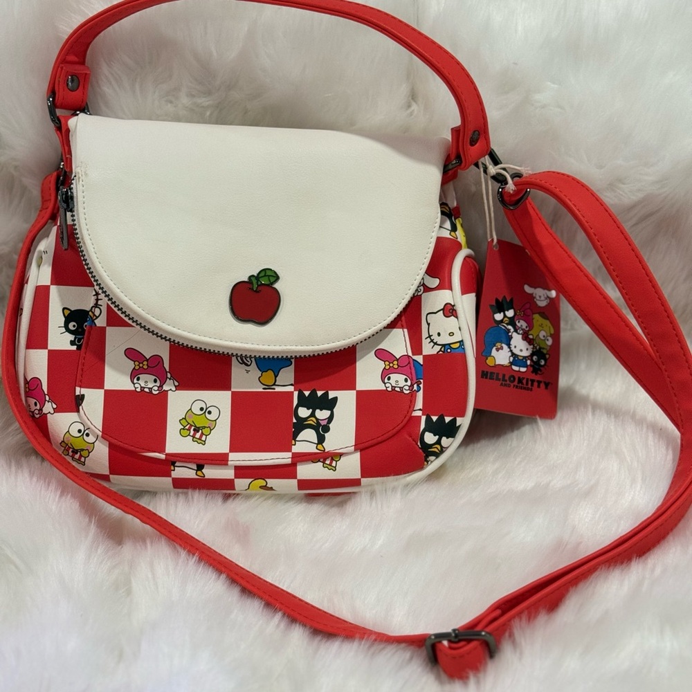 Hello Kitty Red and White Crossbody Bag